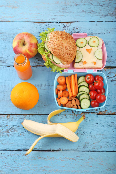 School lunch in boxes - Photo, Image