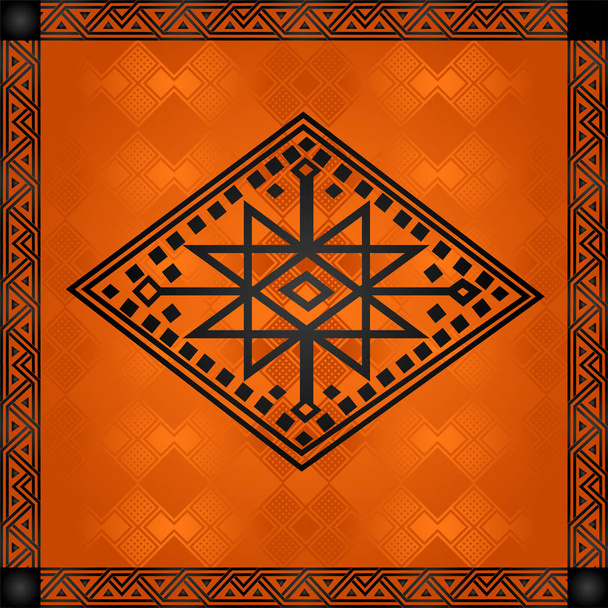 African culture symbolic ornaments. African tribes hand drawn elements - Διάνυσμα, εικόνα