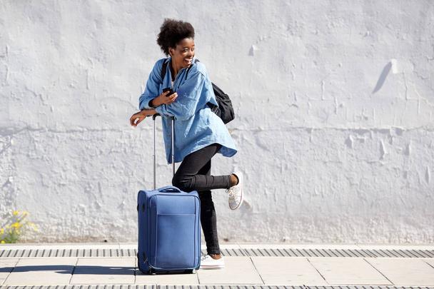 young black female traveler  - Photo, Image