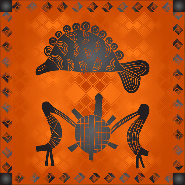 Cultura africana ornamenti simbolici. Tribù africane elementi disegnati a mano
 - Vettoriali, immagini