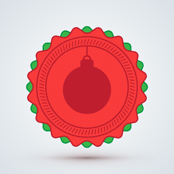 Merry Christmas Badge - Vector, afbeelding