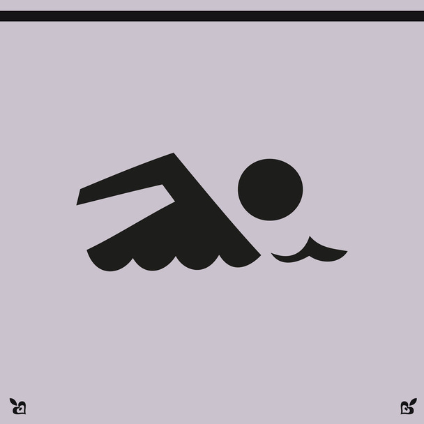 Znak ikony plavání - Vektor, obrázek