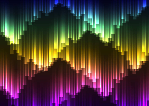 digital aurora abstract background - Vector, Image