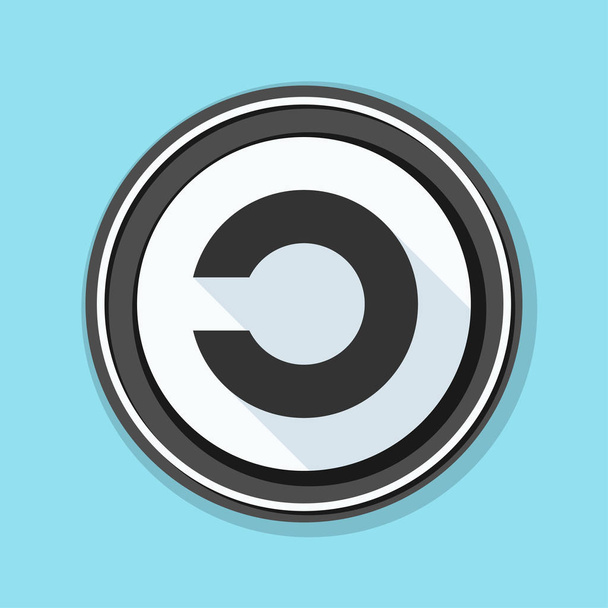 ikona znak copyleft - Wektor, obraz