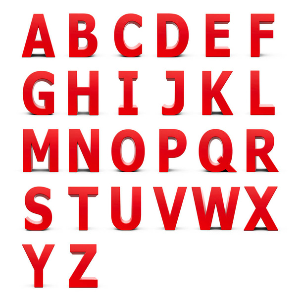 Red Alphabet set - Photo, Image