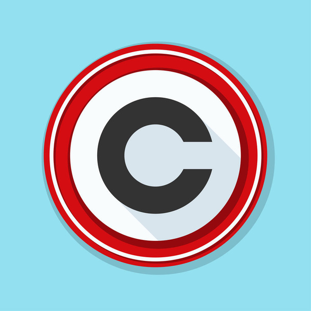 Urheberrechtszeichen-Symbol - Vektor, Bild