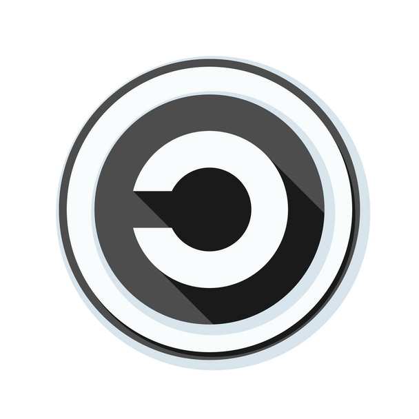ikona znak copyleft - Wektor, obraz