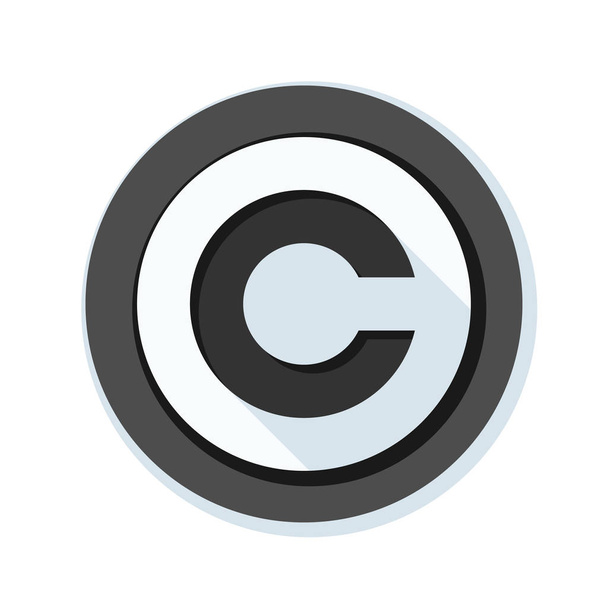 Signo de copyright icono
 - Vector, imagen