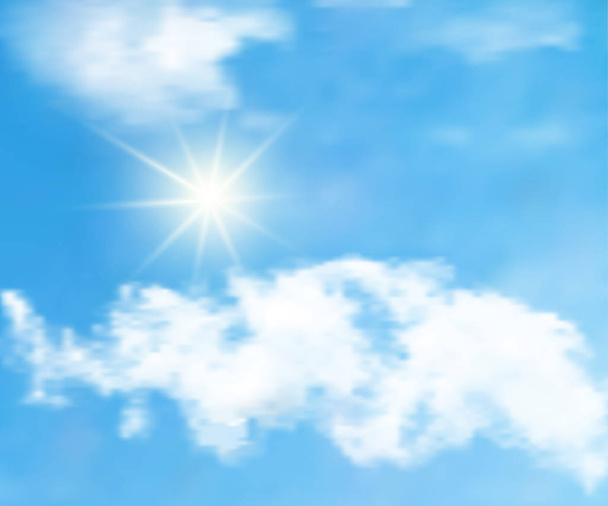 Céu azul e nuvens - Vetor, Imagem