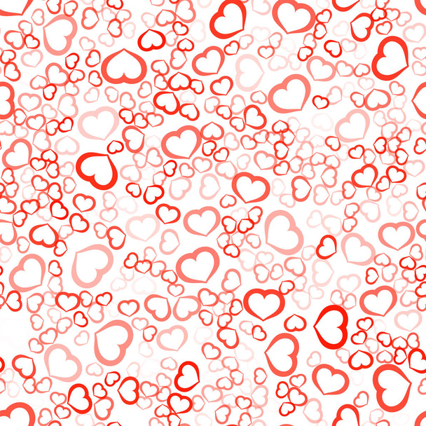Red Heart Random Seamless Pattern - Vetor, Imagem