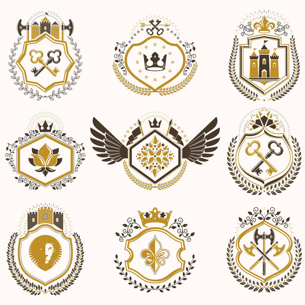 Vintage heraldic emblem - Vector, Imagen