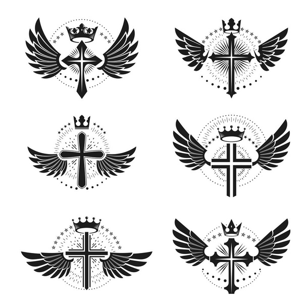  Heraldic design elements - ベクター画像
