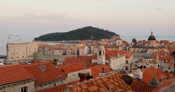 aves voladoras sobre el casco antiguo de Dubrovnik en Croacia
 - Imágenes, Vídeo
