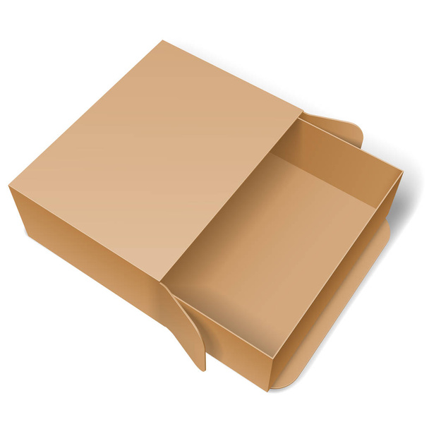 Opened Cardboard Box - Vector, Imagen
