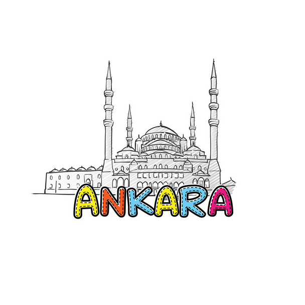 Анкара красивою іконкою робив замальовки - Вектор, зображення