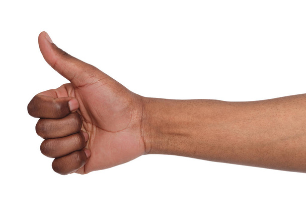 main afro-américaine faisant pouce vers le haut geste
 - Photo, image