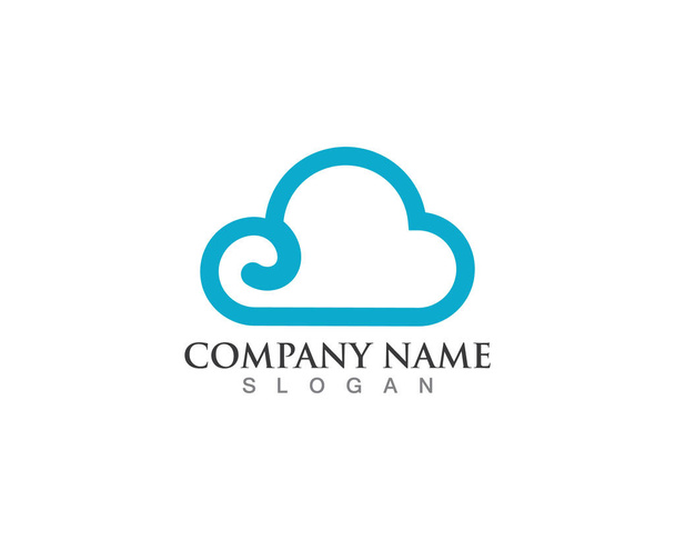 Logo y símbolos del servidor Cloud
 - Vector, Imagen