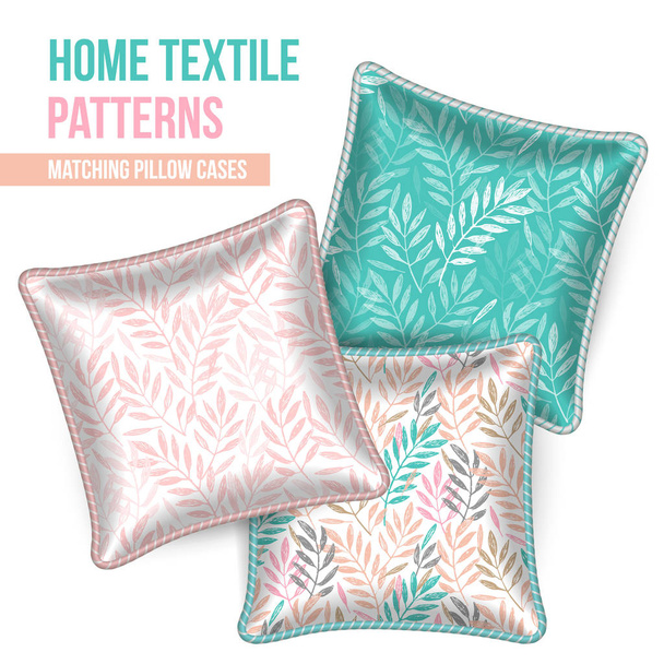 Patterned decorative pillows cushions - Vector, Image