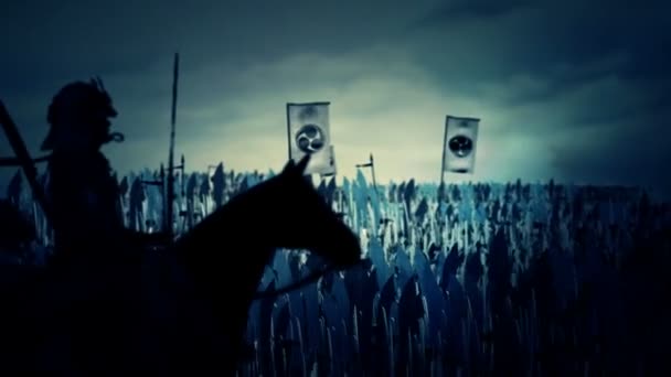 Samurai des Ryukyu-Königreichs führen Armee in den Krieg - Filmmaterial, Video