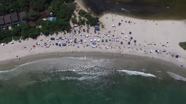 Aerial View of Barra do Una Beach, Sao Paulo, Brazil - Filmmaterial, Video