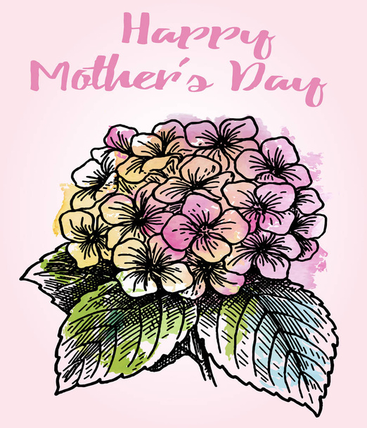 Greeting card - happy mother's day - Vector, Image