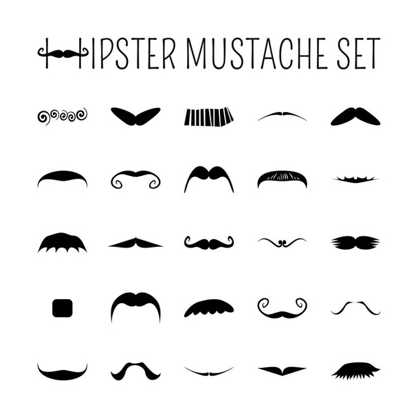 vector mustache collection - Vektör, Görsel