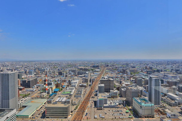 la vista aerea in SAPPORO, HOKKAIDO jp
 - Foto, immagini