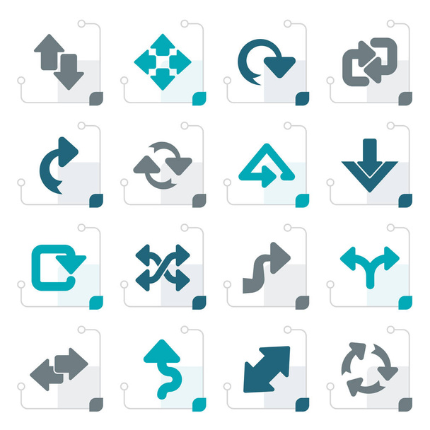 Stylized diversi tipi di frecce icone
 - Vettoriali, immagini