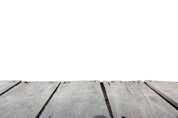 perspective plae brun plancher supérieur en bois isolé sur fond blanc
 - Photo, image