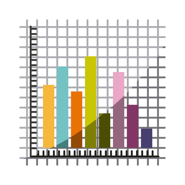 silhouette colorata con barre grafiche statistiche con mezza ombra
 - Vettoriali, immagini