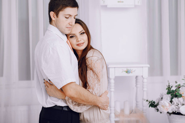 Couple in home - Foto, afbeelding