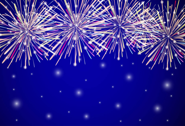 Fireworks colorful vector background - Vector, Image