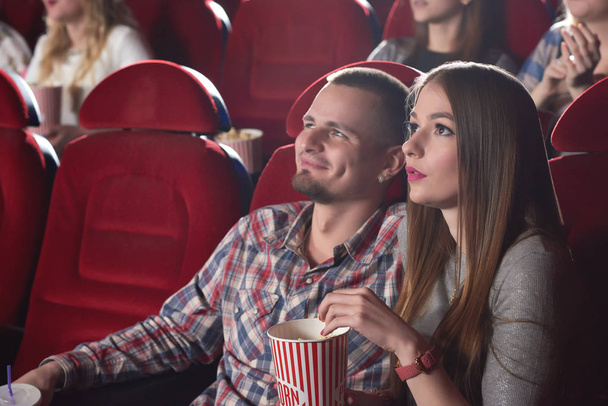 Group of people enjoying movie at the cinema - Zdjęcie, obraz