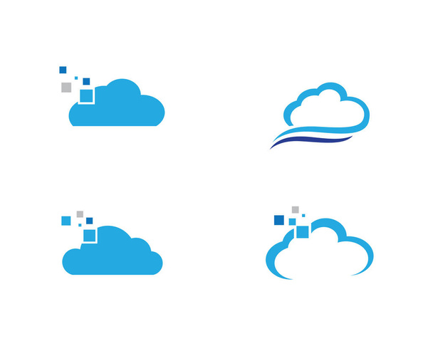 Plantilla de logotipo de nube
 - Vector, Imagen
