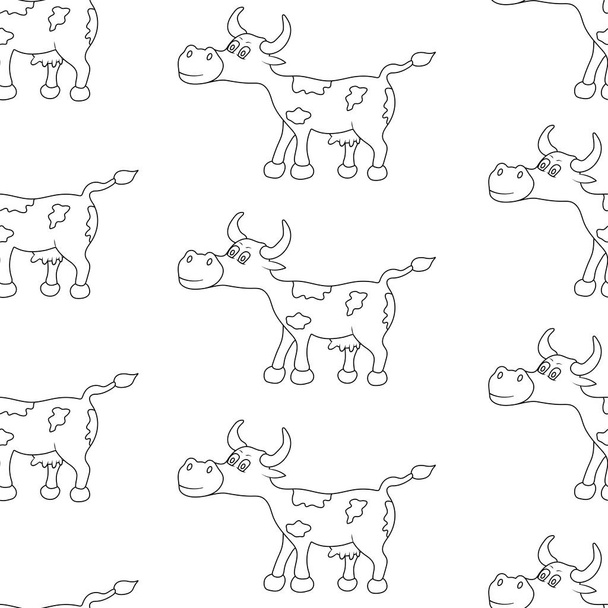 Seamless pattern from cows. - Vettoriali, immagini