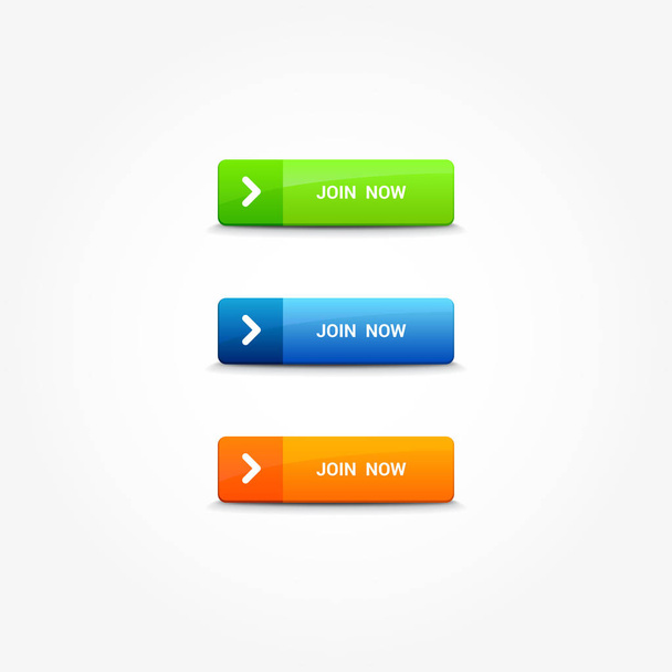 Join Now Web Buttons - Vetor, Imagem