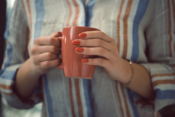 woman with coffee cup - 写真・画像