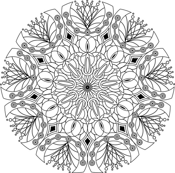 Mandala Coloring Page Adult Color Book Stock Vector (Royalty Free)  1223025277