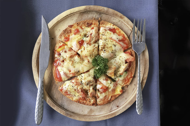 Ev yapımı yiyecek taze Pizza peyniri - Fotoğraf, Görsel