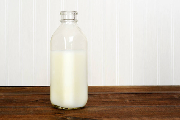closeup classic bottle of milk - Foto, imagen