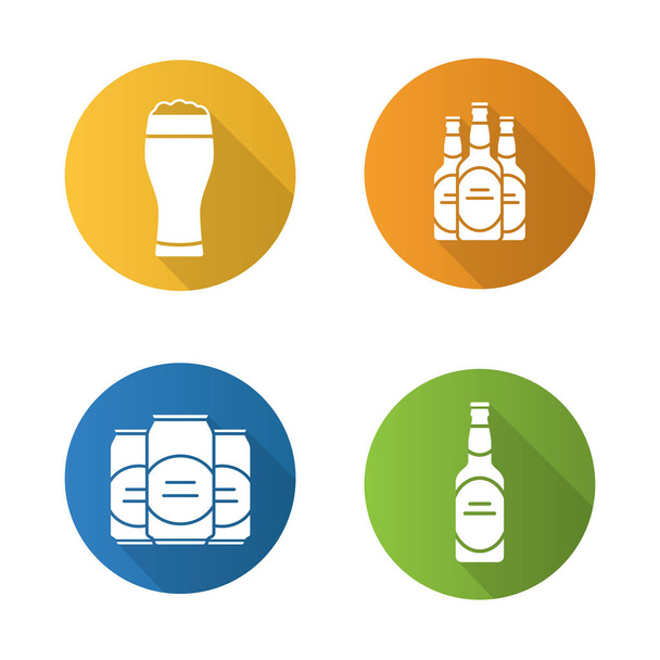 Beer icons set - Vektor, obrázek