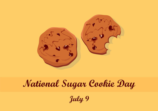 Krajowy dzień Cookie cukru wektor - Wektor, obraz
