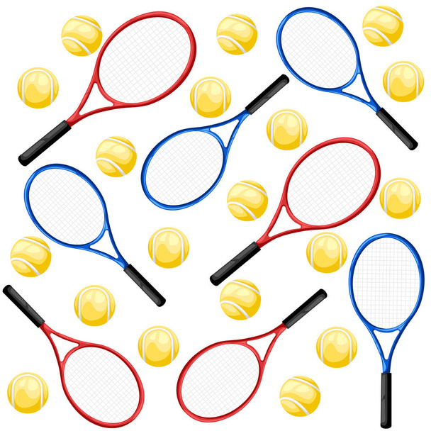 Tennisrackets, tennis rackets pictogram, sport. Vlakke design, vector illustratie vector. Pagina website en mobiele app ontwerpelement vector. - Vector, afbeelding