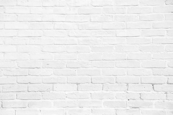 White grunge brick wall texture background - 写真・画像