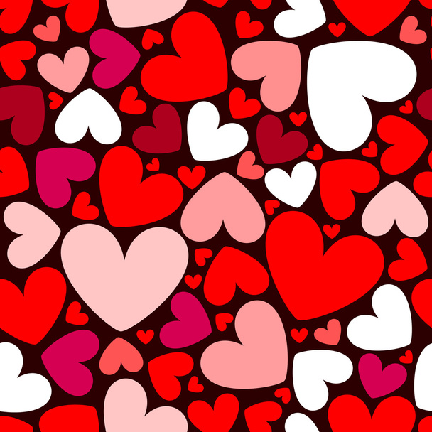 Seamless pattern with hearts - Vector, Image