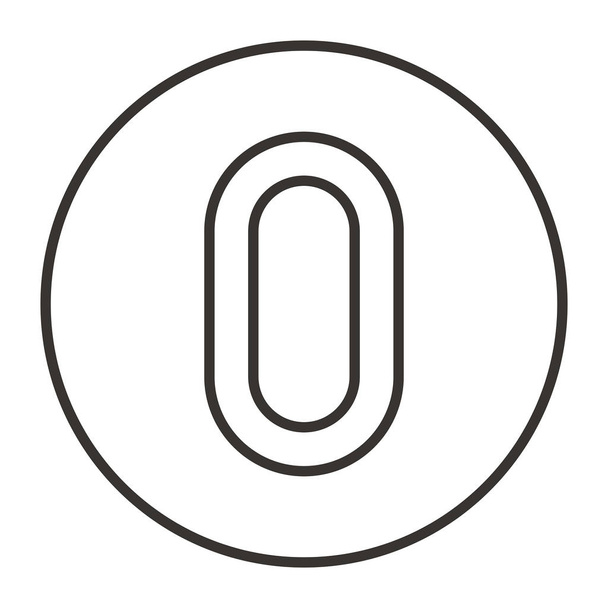 illustration d'icône zéro nombre
 - Vecteur, image