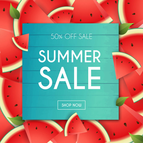 Summer Sale Banner. - Vector, afbeelding