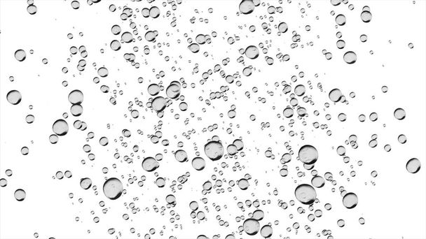 Víz és levegő buborék a fehér háttér, 3D-s illusztráció - Fotó, kép