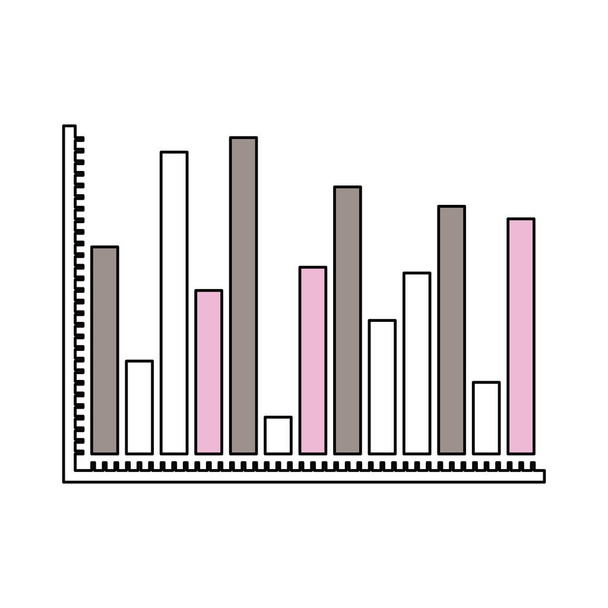 sezioni di colore silhouette di grafici statistici barre di colore
 - Vettoriali, immagini