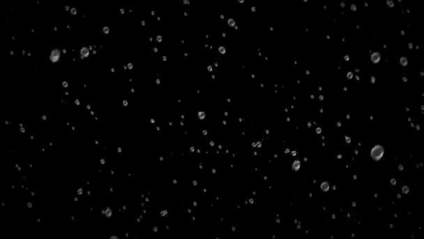 Satz von 3 Blasenwellen auf schwarzem Hintergrund - Filmmaterial, Video
